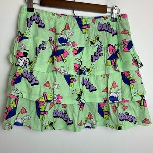 NWOT Disney Spotted Zebra Ruffle Daisy Skort Size XXL (14-16) Color Lime Green